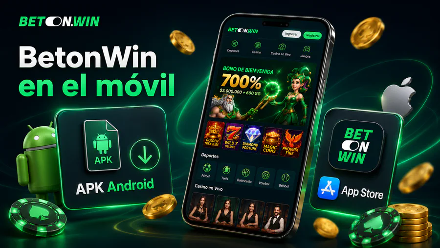 BetonWin en el móvil con APK Android y descarga desde App Store para jugar casino y apuestas deportivas